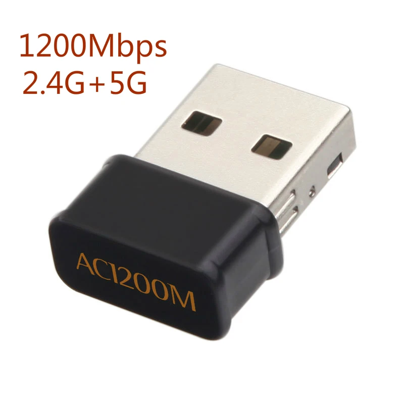 1200 Мбит/с USB Wifi адаптер двухдиапазонный 2,4 ГГц 5 ГГц USB беспроводная WiFi сетевая карта для Windows Mac OS Настольный Ноутбук