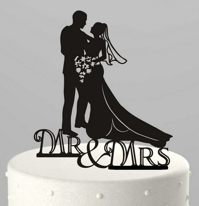 

FREE SHIPPING Wedding Party Favors Bridal&Groom Acrylic Cake Topper Mr&Mrs Cake Topper Wedding Anniversary Decoration Gift