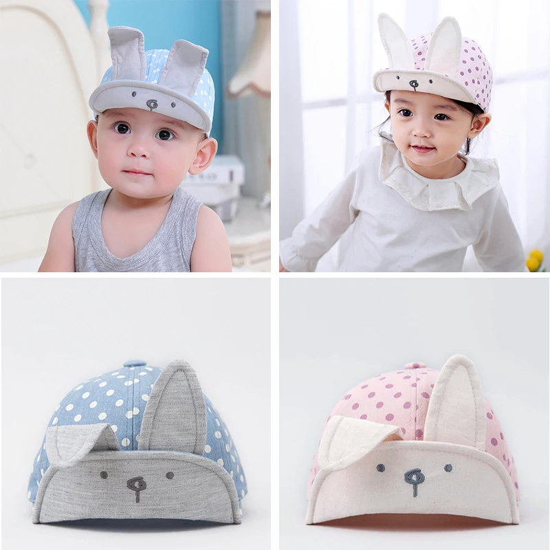 

2019 Spring Cute Rabbit Ear Baby Hat For Kids Baby Girl Boy Baseball Cap Soft Infant Toddler Snapback Hip-Hop Sun Visor Caps
