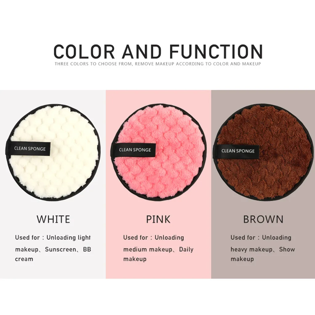 Волшебный Microfiber макияж спонж для снятия Ткань колодки жидкость для снятия Полотенца черного, розового и белого цвета для чистки лица макияж Для женщин Buauty# zh p1