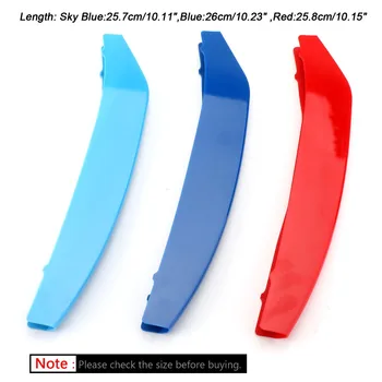 

Areyourshop Car New 3D M Tricolor Front Grille Trim Strips Grill Cover Stickers For BMW X5 2019 Car Auto Accessories Covers