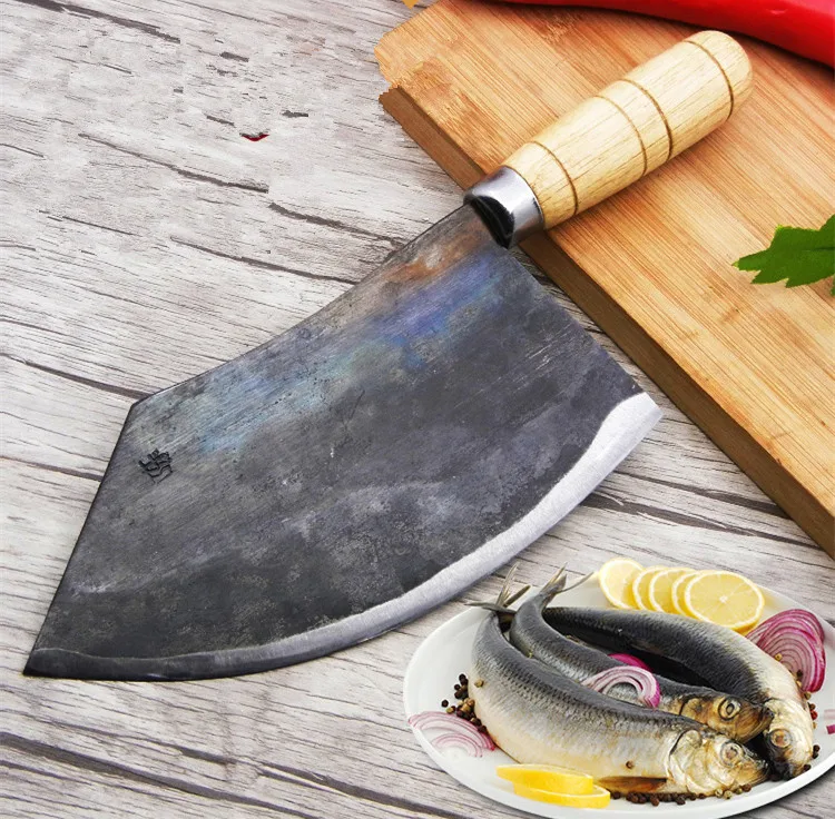 CZQ ручной работы из углеродистой стали острый нож для нарезки рыбы профессиональные филе ножи кухонный нож для резки мясной овощной нож Кливер