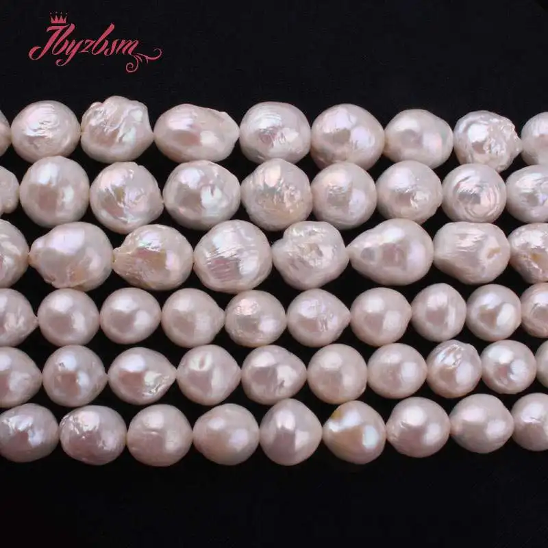 

9-10,10-14mm Nearround Keshi Edsion Freshwater Pearl Natural Stone Beads For DIY Necklace Jewelry Making 14.5" Free Shipping