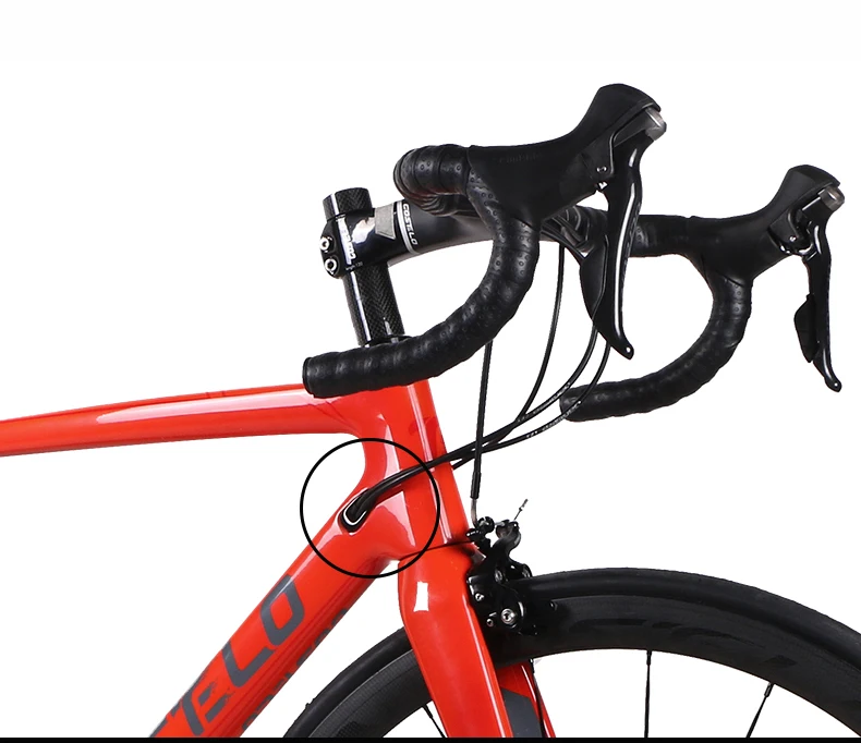 Flash Deal 700c Carbon fiber road bicyle Ultra-light carbon frame Carbon fiber rims Temperature control color frame Breaking wind road 5