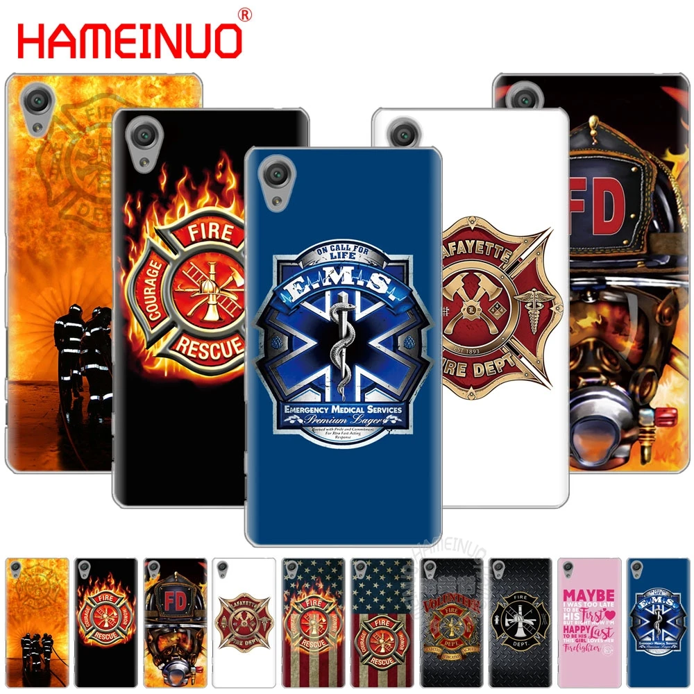 

HAMEINUO Firefighter Fire EMS Rescue Cover phone Case for sony xperia C6 XA1 XA2 XA ULTRA X XP L1 L2 X compact XR/XZ/XZS PREMIUM