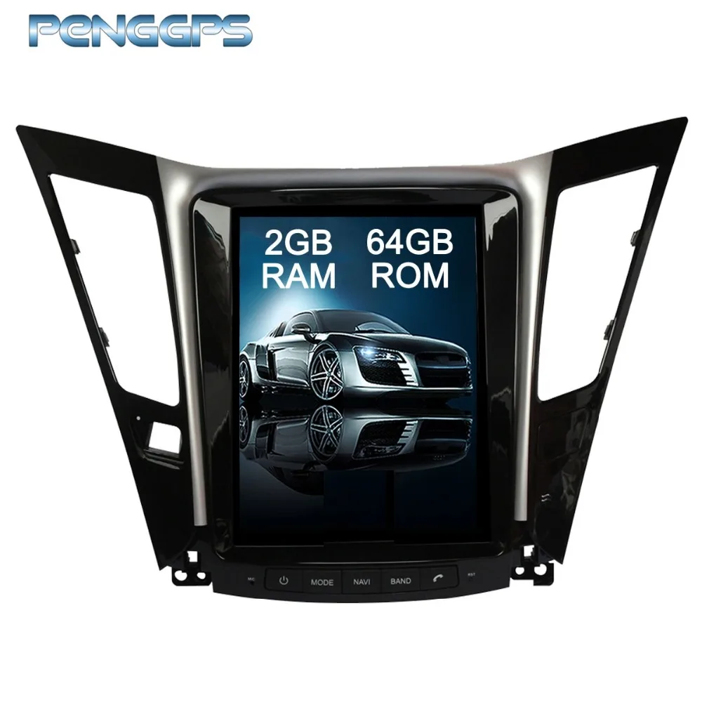 Тесла Стиль 10,4 дюймов Android 7,1 автомобиль gps навигации dvd-плеер для hyundai Sonata 2012 2013 2014 ips Экран 1024*600 головного устройства