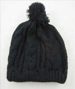 Зимние Модные Повседневные уличные теплые Skullies Hat Gorro Invierno мужчин вязаный шерстяной шляпу мужские шапочки Повседневная Крышка для человека/ женские - Цвет: Черный