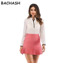 Модные женские сексуальные летний пакет платье обтягивающее юбка бесшовные эластичные плиссированные с высокой талией тонкие мини юбки для офиса Вечерние