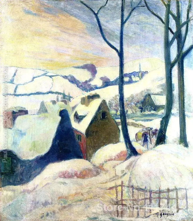 

French impressionists art Village In The Snow by Paul Gauguin painting High quality Hand painted