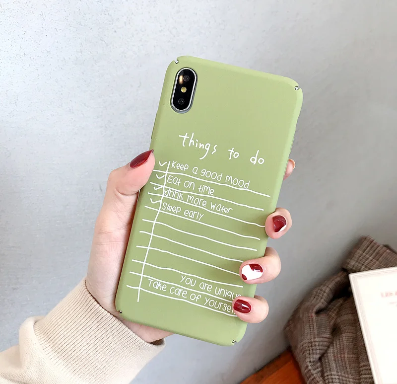 

For English memo xs max Apple X mobile phone shell iphone8/7plus/6s/XR matcha green hard shell