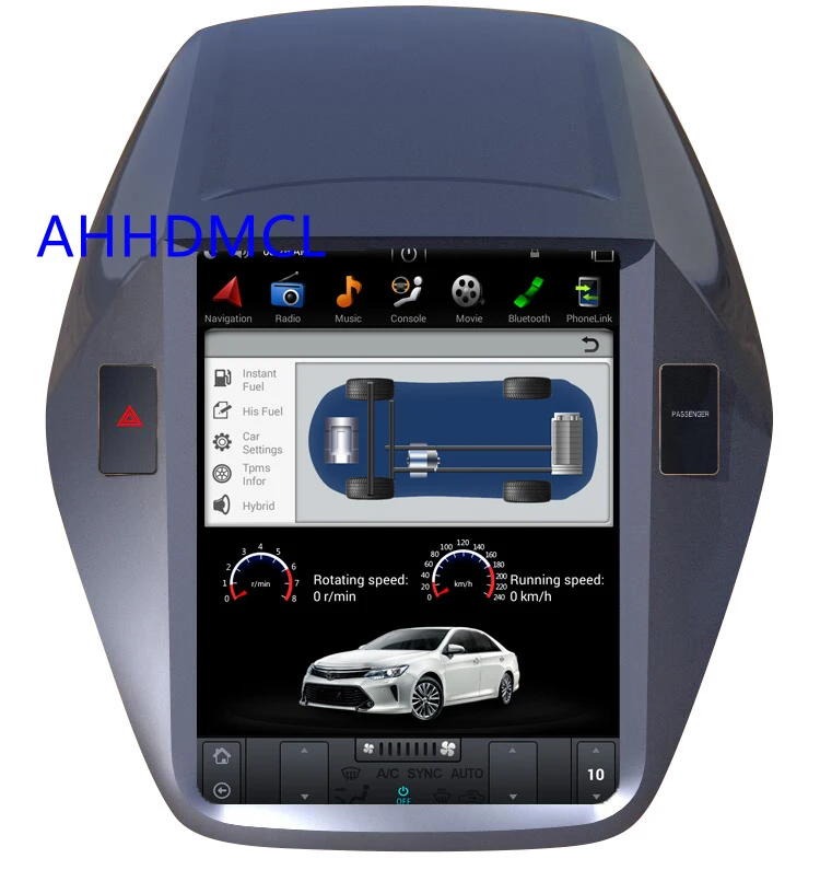 Автомобильный ПК PAD Tesla стиль мультимедийный плеер Android 7,1 gps для hyundai Tucson iX35 iX 2009 2010 2011 2012 2013