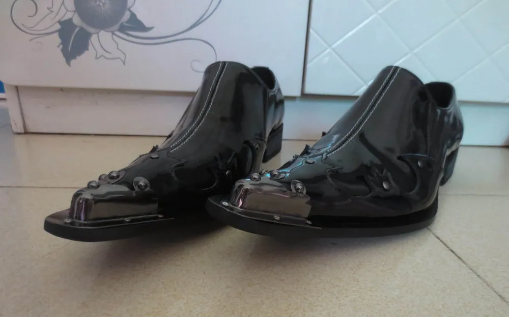 Batzuzhi-! Персонализированные модные мужские свадебные туфли с острым носком; Мужские модельные туфли; мужские кожаные ботинки; EU38-46