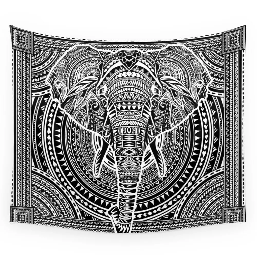 Polynesian Elephant Wall Tapestry Wall Hanging Wandbehang Gobelin