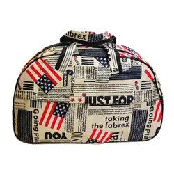 Модные водонепроницаемые оксфорды женские сумки американский флаг шаблон дорожная сумка большие ручные холщовые сумки для багажа