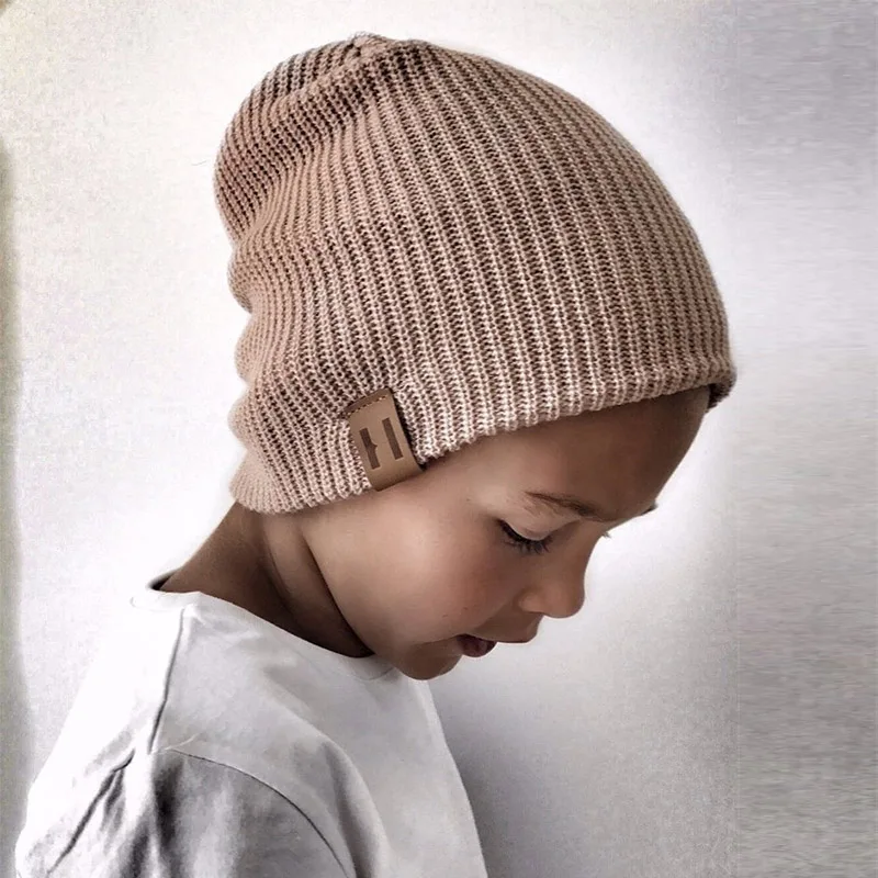 Детская зимняя детская шапка для мальчиков и девочек, мягкая теплая шапка, вязаная крючком эластичная вязаная шапка, Детская Повседневная теплая шапка
