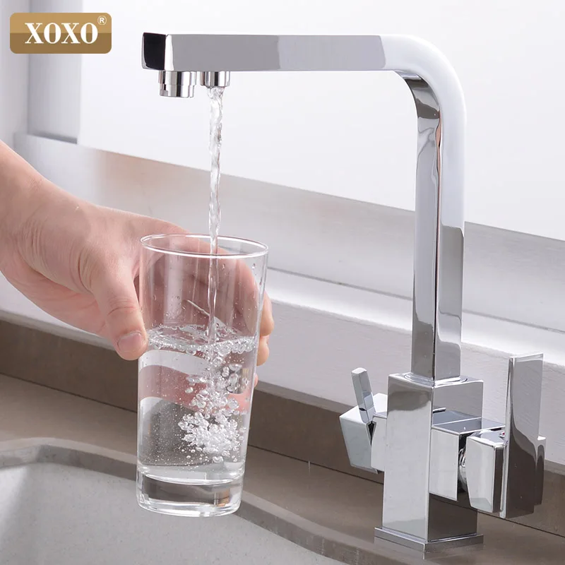  XOXO Filter Kitchen Faucet Drinking Water Cold and Hot Single Hole Chrome Filter Kitchen Sinks Deck - 32919980986