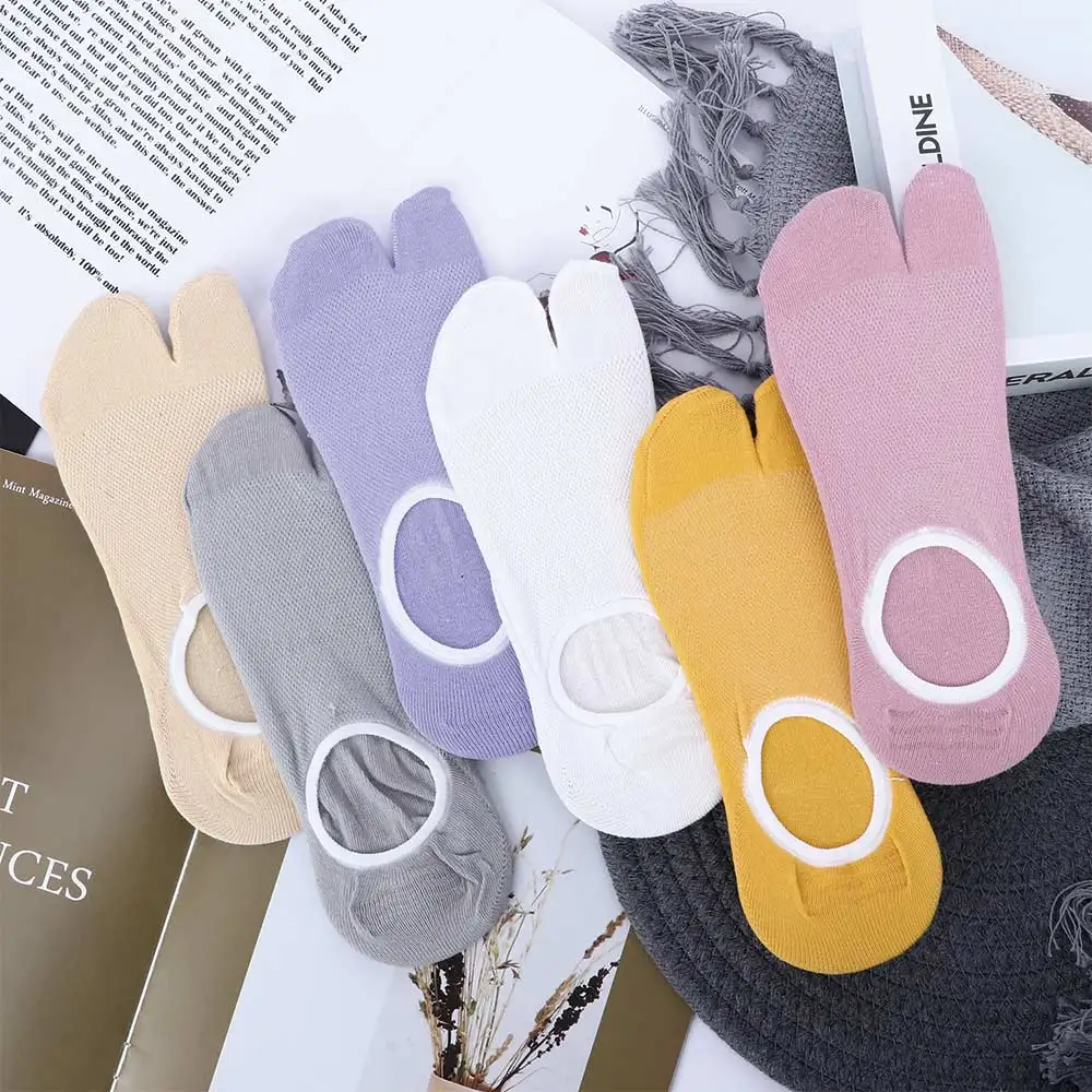 6 coppie elastico Splint due calzini 2-Toe flip flop giapponese Tabi Geta