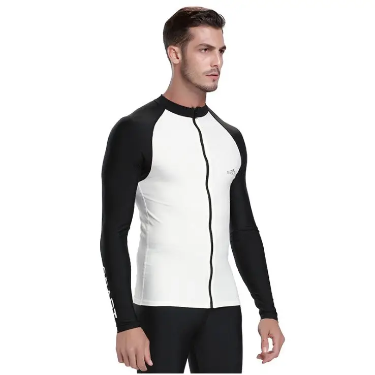 Sbart men Long sleeved swimsuit tops windsurfing uv protection swimsuit surf drifting snorkeling