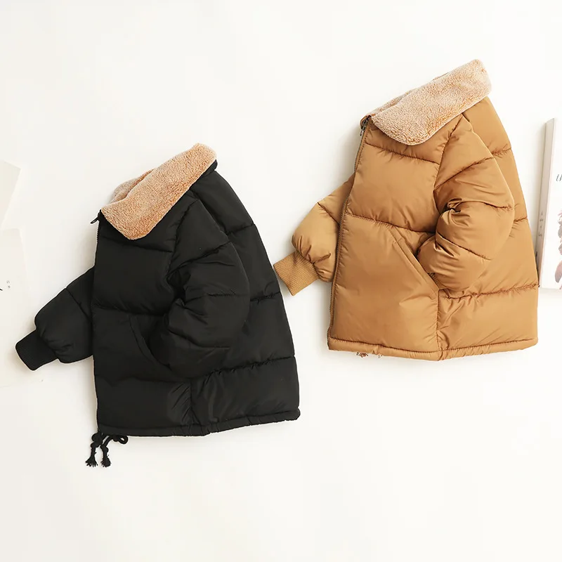 ActhInK جديد الفتيان القطن مبطن سستة معطف العلامة التجارية الفتيات الشتاء الصوف معطف الأطفال الشتاء الحرارية ستر الفتيان الثلوج التزلج معطف