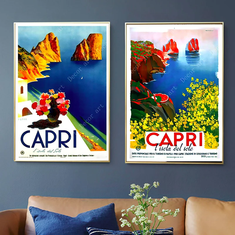 

Sardinia Travel to Italy Island Canvas Painting Vintage Wall Kraft Posters Coated Wall Stickers Home Decorative Pictures Gift