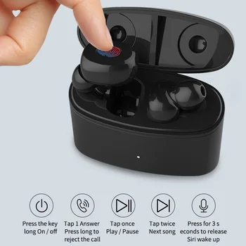 

Wireless Bluetooth 5.0 Stereo Earphones Waterproof Earbuds with Mic for iPhone Samsung Huawei JR Deals