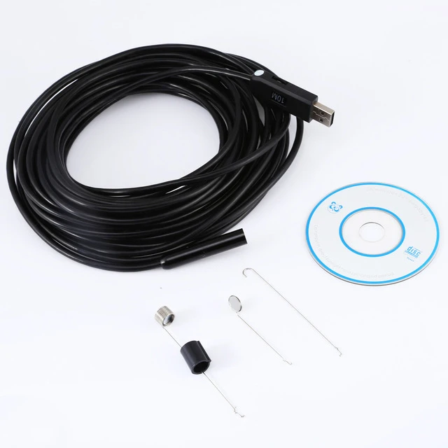 

JINGLESZCN 9MM USB Endoscope Mini Camera Waterproof IP67 2m 5m 7m 10m 15m 20m 25m Length HD Inspection Borescope Endoscope