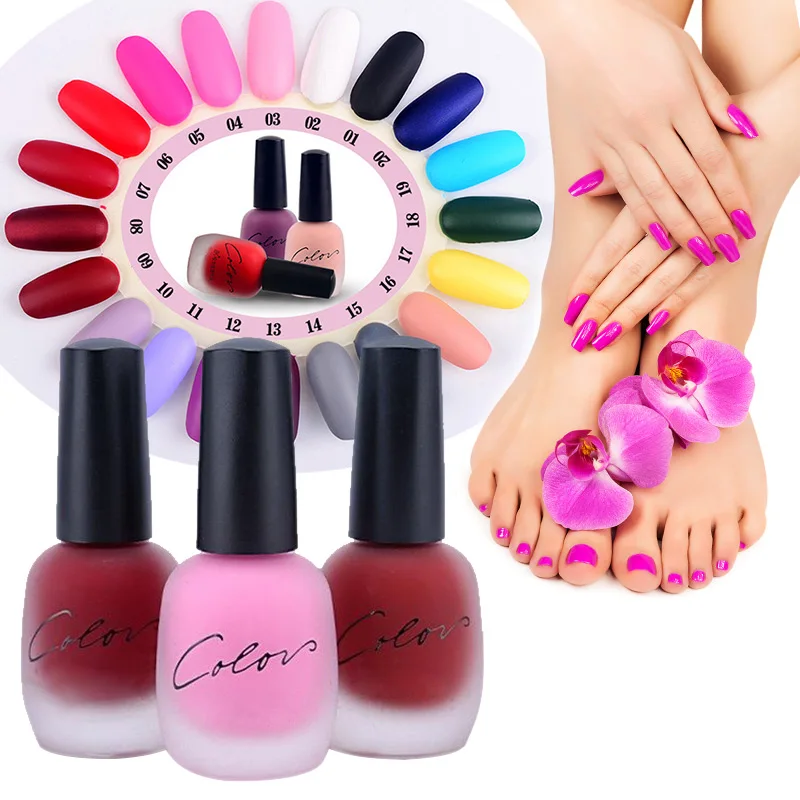 

2018 Matte Nail Polish Long Lasting Nail Art Varnish Dull Manicure Quick Dry Gel Permanent Lacquer