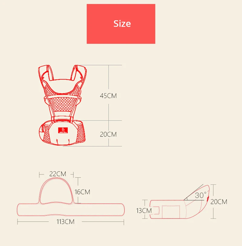 Portador de Bebê Mochila com Bolsa de Armazenamento Estilingue para Recém-nascidos Honeylulu Verão Respirável Moda Canguru Ergoryukzak Babadores Alcofa 20 Canguru Mochila Com Saco De Armazenamento Ergoryukzak