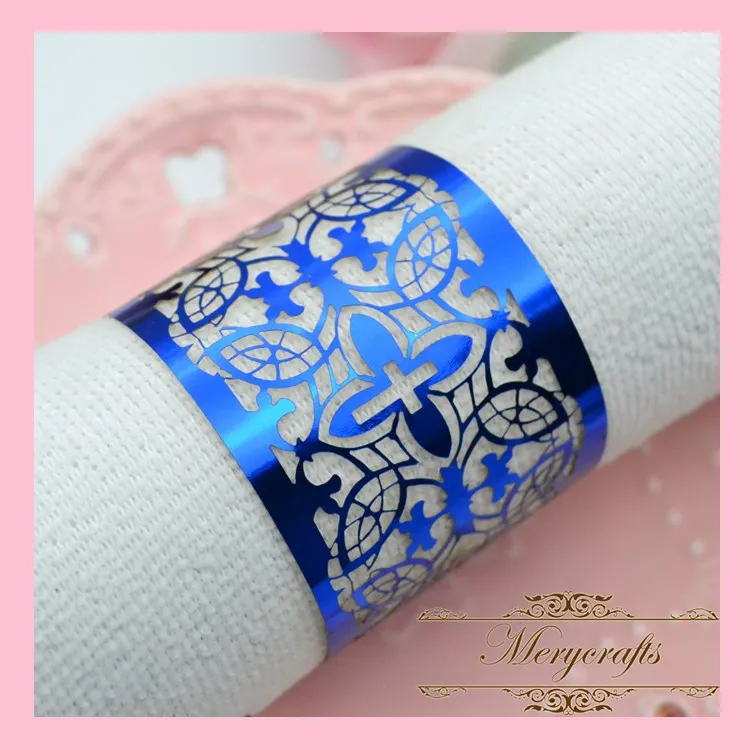 NR04 Hot Sale Classical Design Cross Pattern Customizable Delicate Paper Crafts Dinner Decoration Laser Cut Napkin Ring | Дом и сад