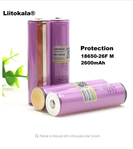 5 PCS Liitokala ICR18650-26F Originals 3.7 V 18650 2600AMH Lithium Battery PCB Protection Rechargeable Pack | Электроника