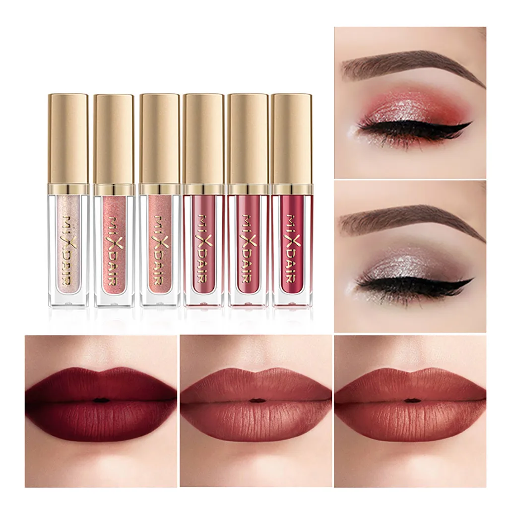 

Makeup MIXDAIR Moisturizing Lipstick 6 Sets Matte 3 Color High Gloss Durable Red Matt Lipstick Long Lasting Waterproof Lipsense
