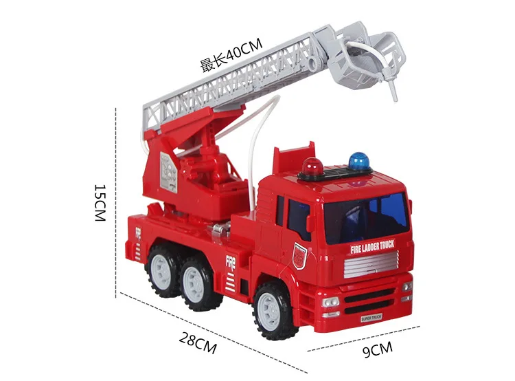 Детская игрушка с водяным распылением пожарная машина пожарная лестница грузовик инерционный автомобиль инженерный грузовик большой мальчик игрушка автомобиль легальные развивающие игрушки