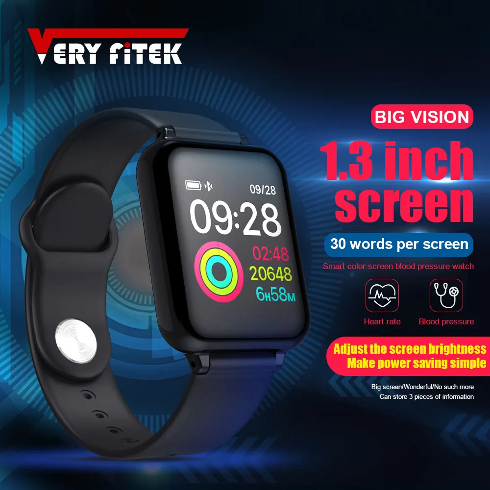 VERYFiTEK AW4 Smart Watch Fitness Bracelet Watch Blood Pressure Oxygen Heart Rate Monitor IP67 Men Women Sport Smartwatch