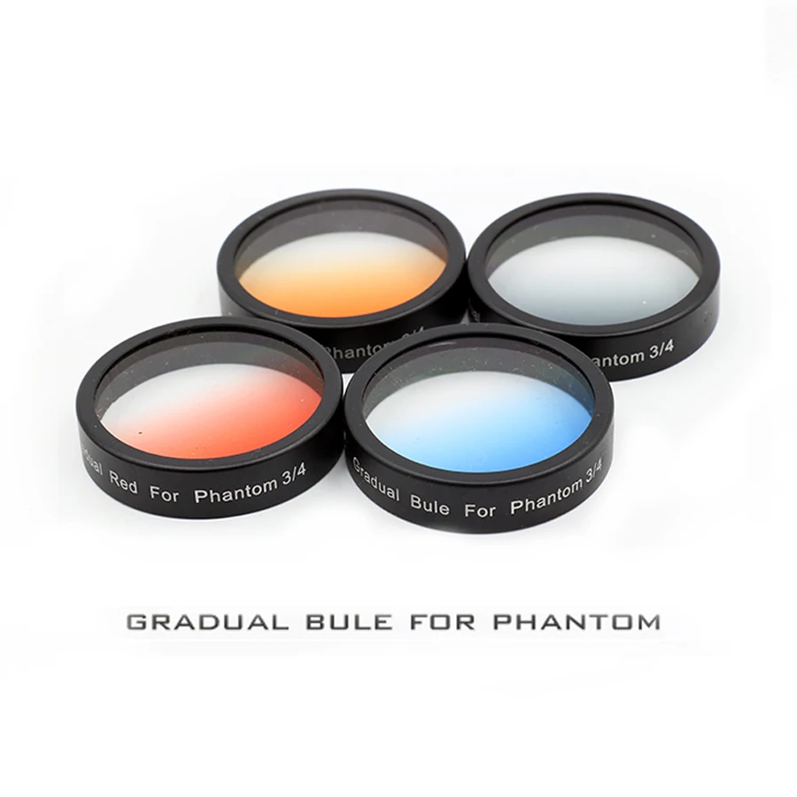 

Gray/ Red /Orange/Blue Luminous Len Gradient Filter for DJI Phantom 3/4  Professional 4K Lens HD RC Quadcopter