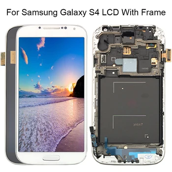

Free Shipping White/Black/Blue Replacement For Samsung S4 i337 i9505 i9500 i545 Touch Screen LCD Digitizer with frame Assembly