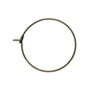 

Copper Wine Glass Charm Rings Round Antique Bronze 29mm x 25mm,200 PCs new