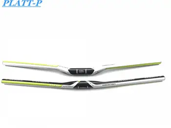 

2017 glossy short bike montagne guidon Green plat bar hausse bar carbone guidon cycling bar tape31.8*600/620/640-760mm