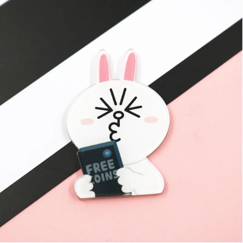 1 шт. креативные Южная Корея коричневый медведь Конни Броши «кролик» Кролик езда Милая желтая утка значки