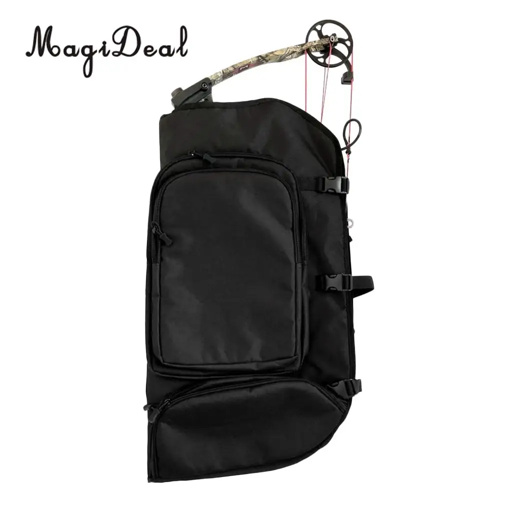 MagiDeal Perfeclan Nylon Hunting Archery Bow Backpack Bag Compound Bow Holder Case 600D Nylon for Camping Hiking Travell