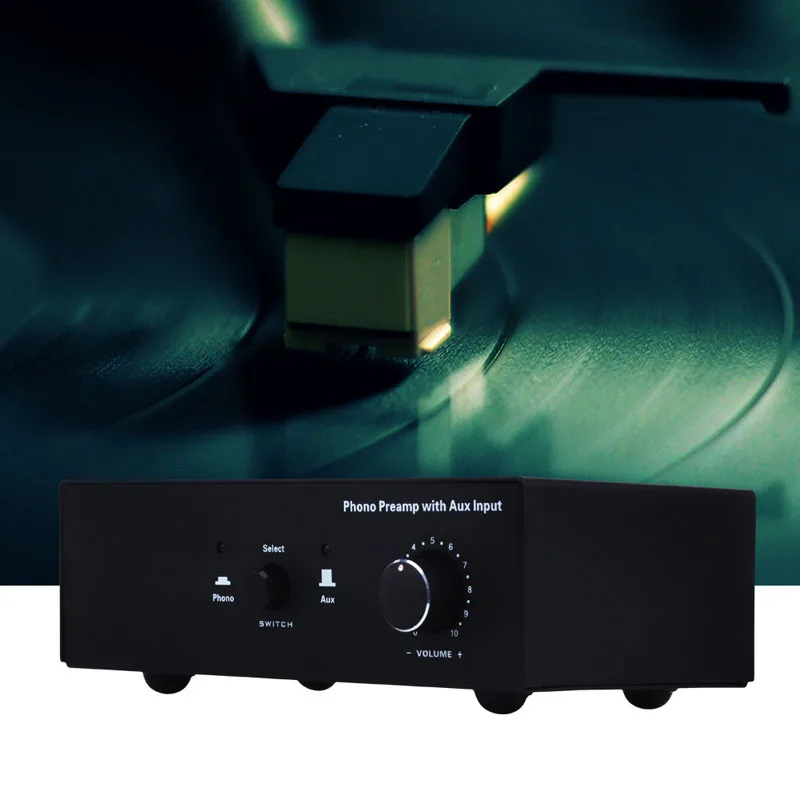 

HOT Phono Turntable Preamp Signal Amplifier Prephonograph with Auxiliary Input Volume Control Drop shipping