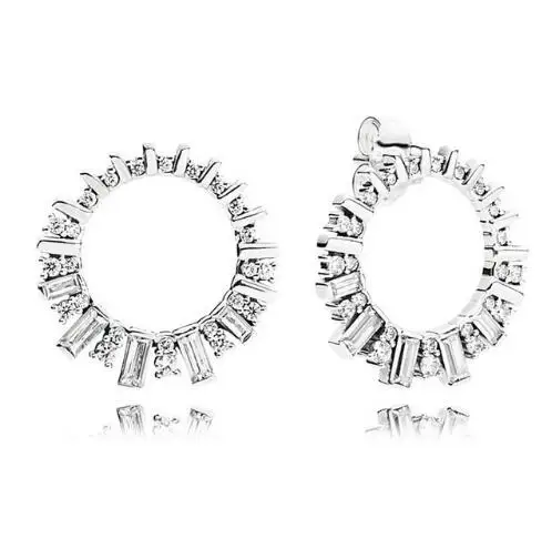 

Original 925 Sterling Silver Earring Women Glacial Beauty With Crystal Pandora Stud Earrings For Women Wedding Gift Jewelry