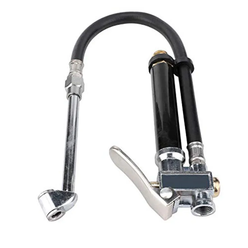 Heavy Duty Dual Tire Inflator Head Air Chuck Pressure Gauge 1/4" NPT