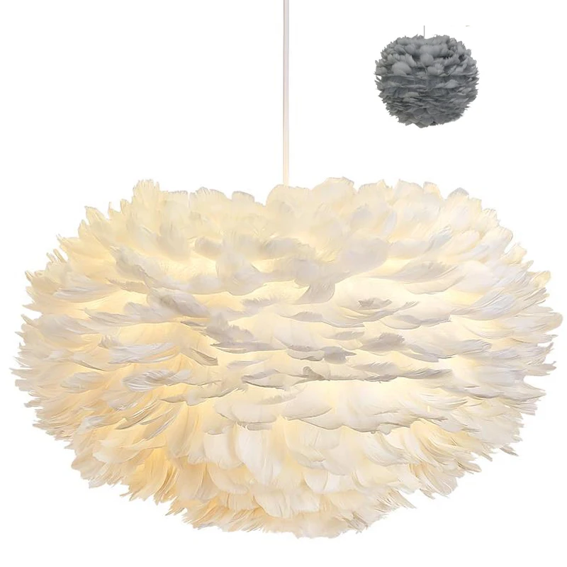

Feather Pendant Lights Hanglamp Pendant Lamp Nordic Design Lustre Vintage Loft Decor Dining Room Kitchen Home Light Fixtures LED