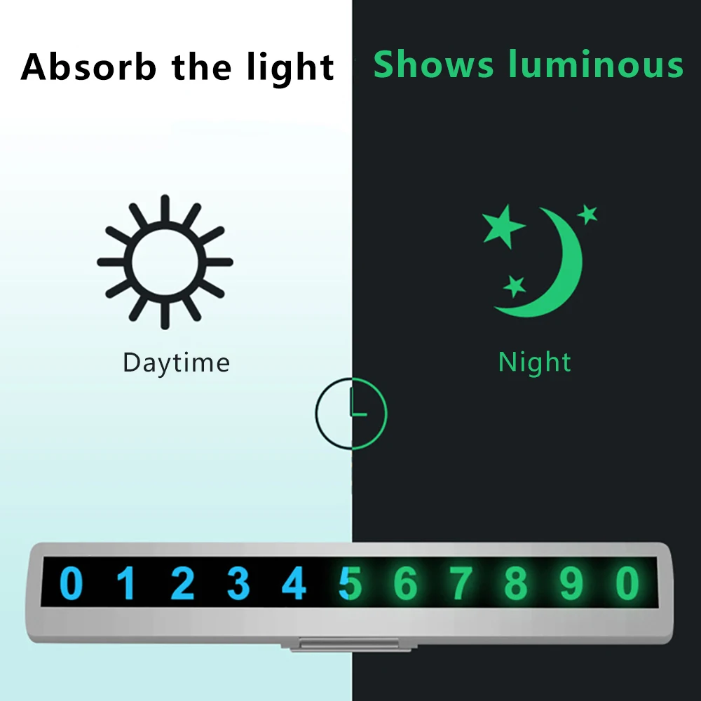 Скрытый автомобиль, временная парковочная карта, светящийся телефон, номер карты, пластина, автомобили, номер телефона, Флиппер, переключатель, наклейки, подарок