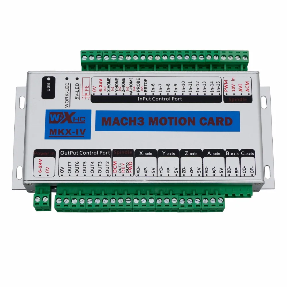 

ECO-SOURCES High Quality MK4 IV Mach3 USB 400KHz 4 Axis CNC Motion Control Card Breakout Support Windows 7 free shipping