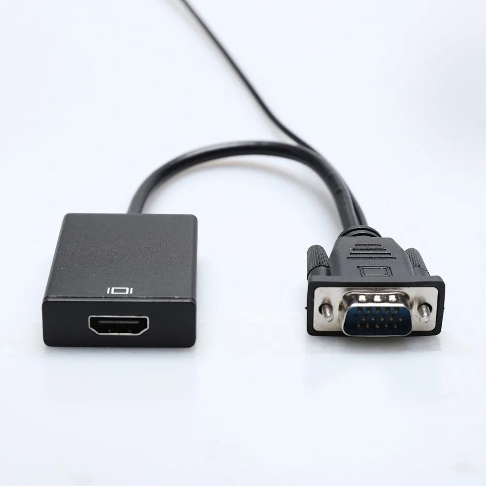 VGA к HDMI адаптер VGA Мужской к HDMI Женский VGA HDMI конвертер дополнительный USB аудио кабель для компьютера дисплей экран проектор ТВ