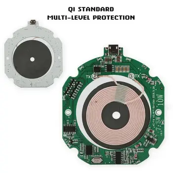 High Quality Standard 10W Qi Fast Wireless Charger Module Transmitter PCBA Circuit Board + Coil DIY Charging
High Quality Standard 10W Qi Fast Wireless Charger Module Transmitter PCBA Circuit Board + Coil DIY Charging