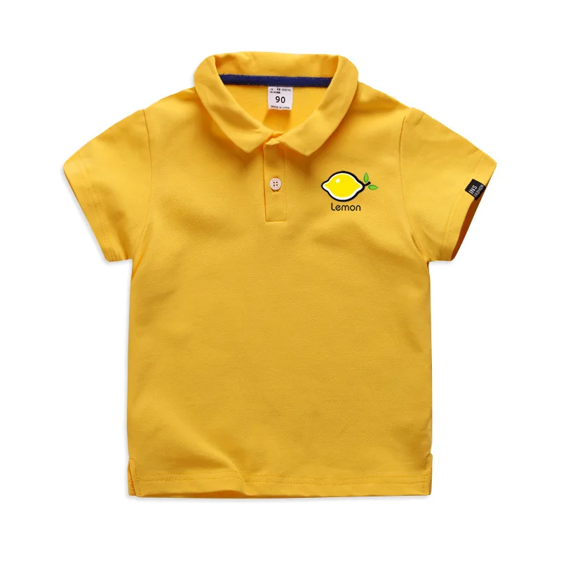 Moggi Cat Baby T Shirt Children Kids Baby  Boys Lemon Print T-shirt Sport Tee Tops Clothes 5 Color Children Kids Boys Clothes (5)