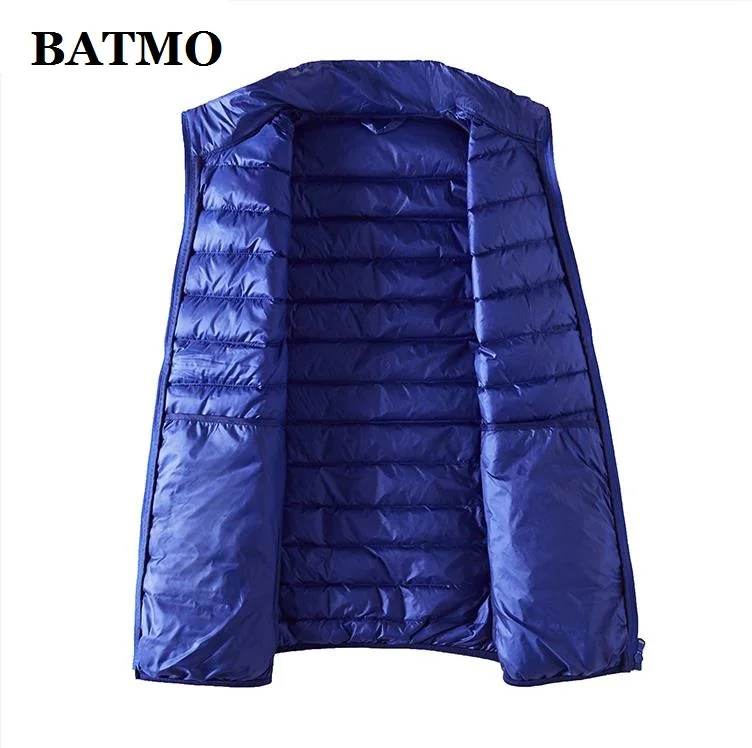 BATMO Новое поступление осень Высокое качество 80% белый утиный пух куртки, мужской тонкий пуховик, жилет для мужчин F77