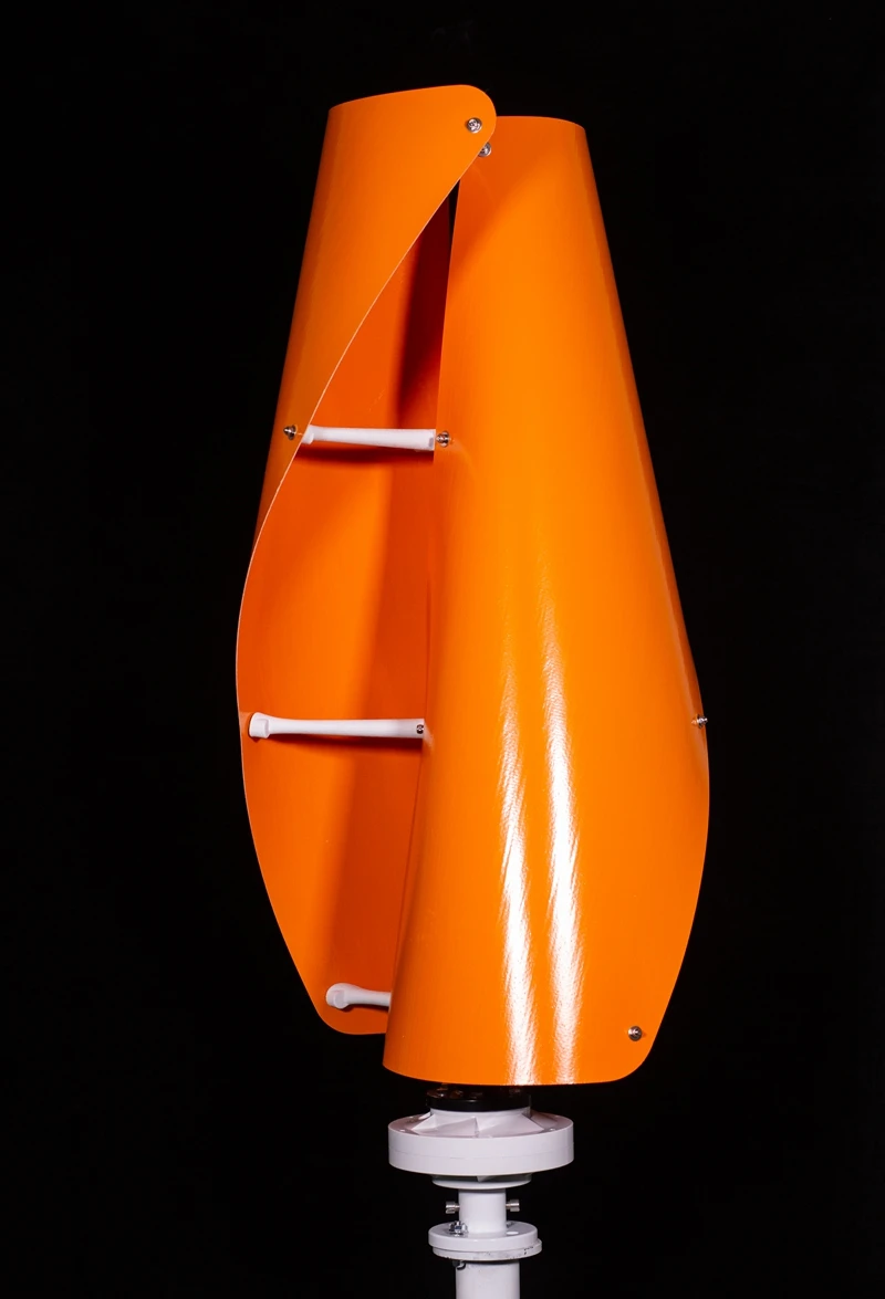 

CE Vertical Axis Wind Energy Power Turbine On grid or Off Grid Orange 400w waterproof for StreetLights or Home Boat Camping